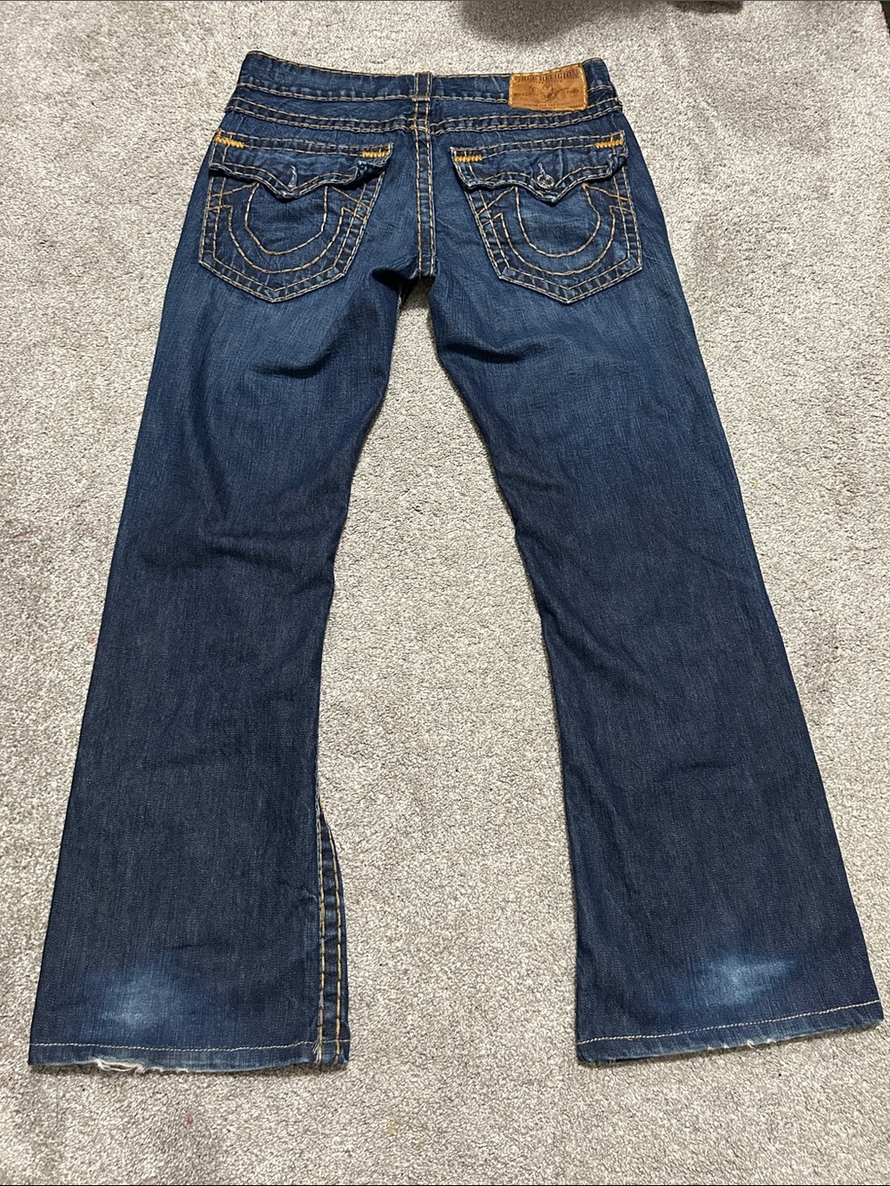 Vintage True Religion Loose Bootcut Billy Super T Blue Jeans